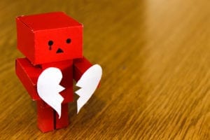 red robot, heartbroken