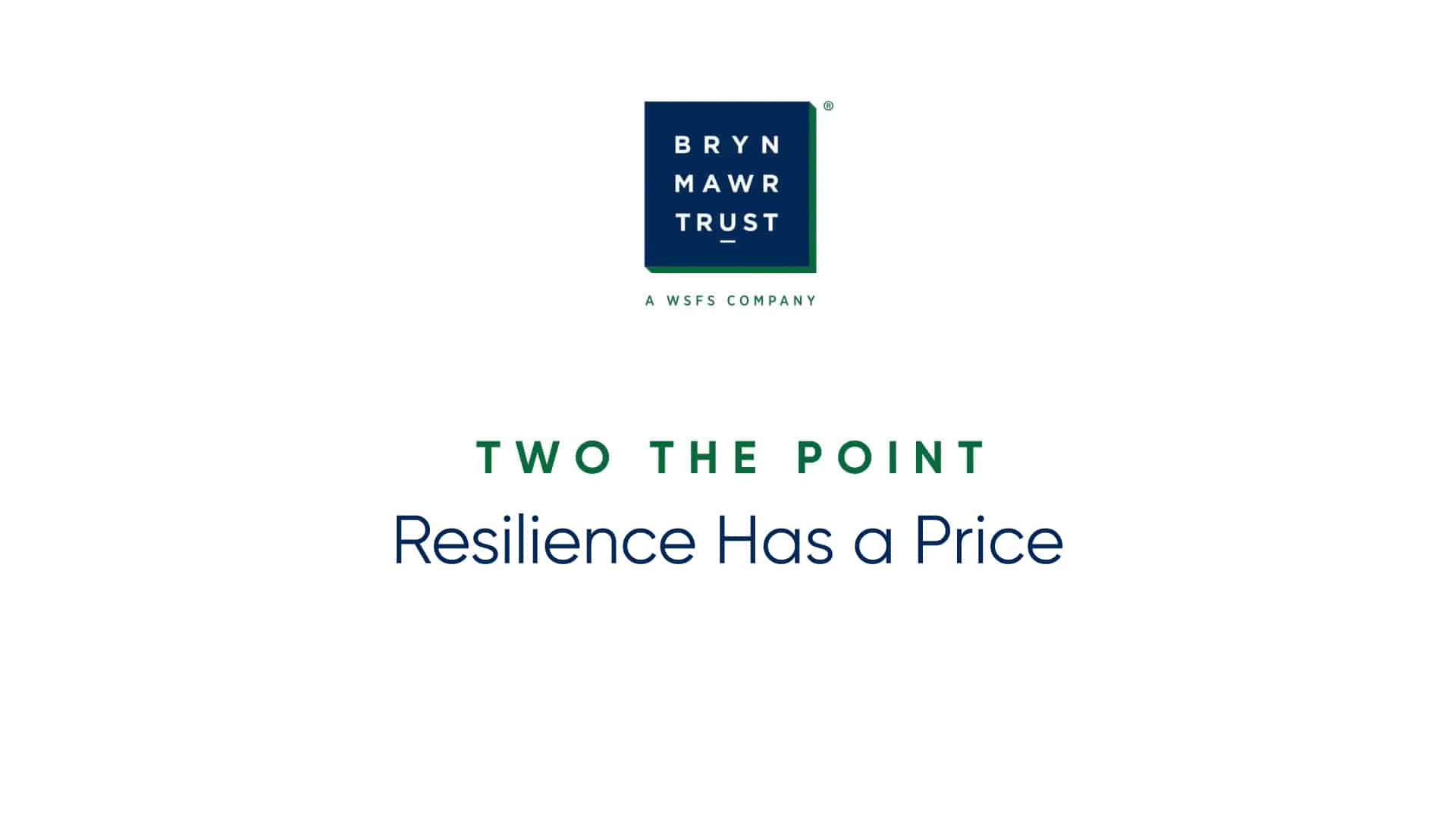 Resilience Has a Price